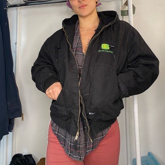 Walls Jackets & Coats Unisex Vintage Fleece Lined John Deere Bomber